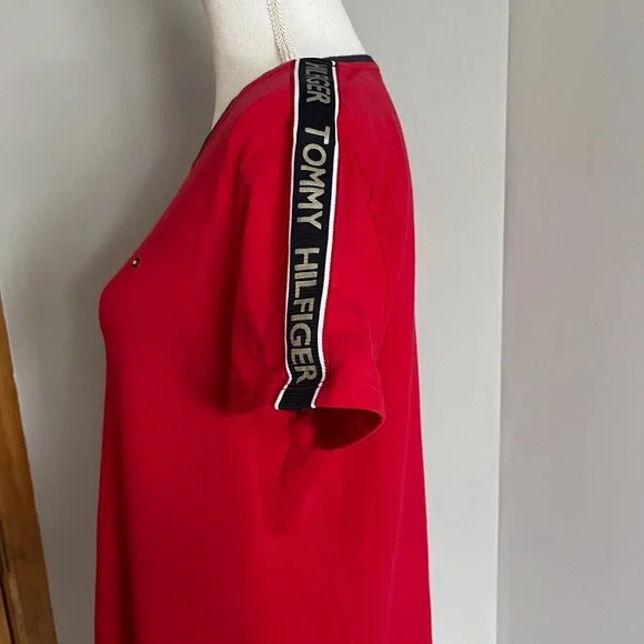 EUC Tommy Hilfiger red T-shirt dress size Large - Picture 8 of 9